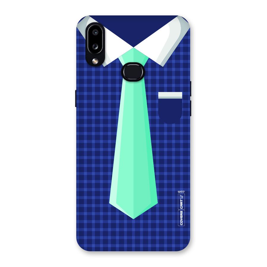 Checked Shirt Tie Back Case for Galaxy A10s