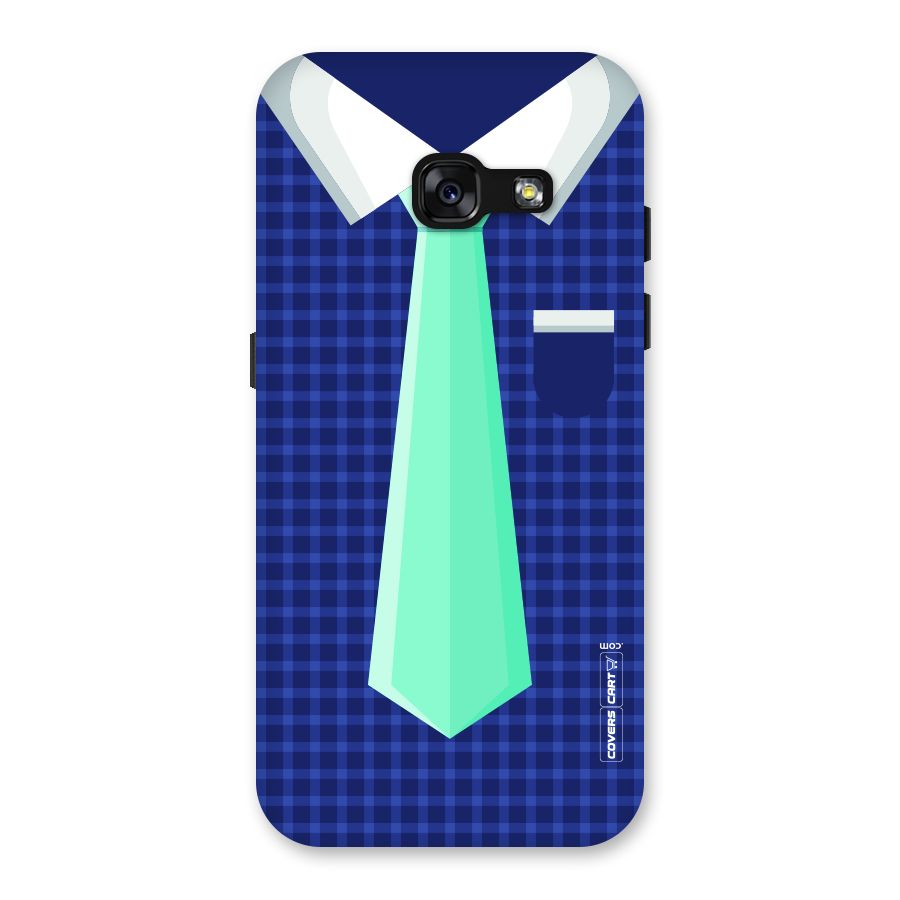 Checked Shirt Tie Back Case for Galaxy A3 (2017)