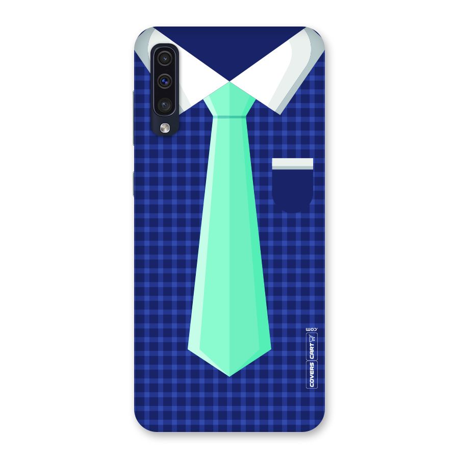 Checked Shirt Tie Back Case for Galaxy A50s