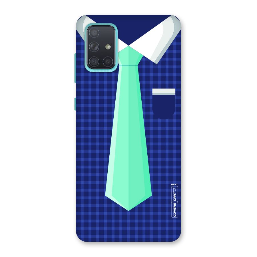 Checked Shirt Tie Back Case for Galaxy A71