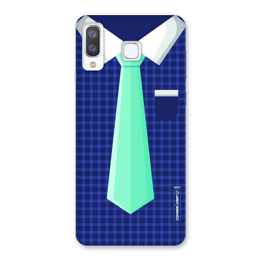 Checked Shirt Tie Back Case for Galaxy A8 Star