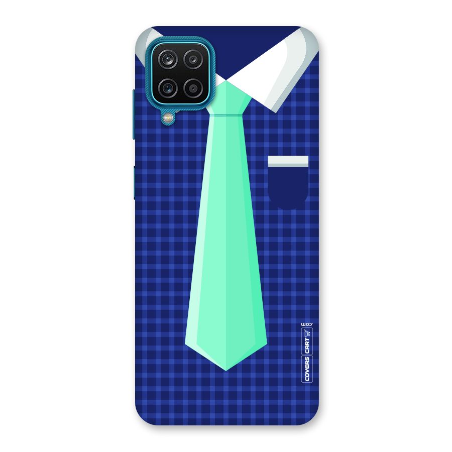 Checked Shirt Tie Back Case for Galaxy F12