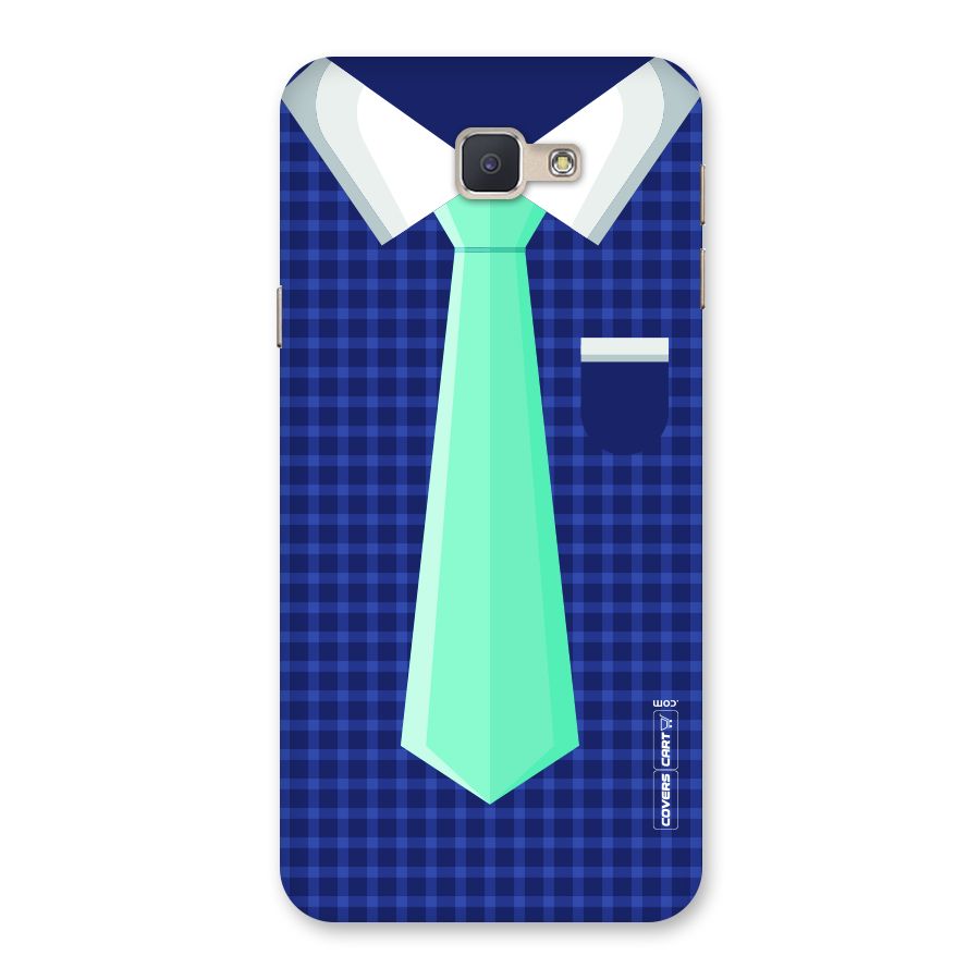 Checked Shirt Tie Back Case for Galaxy J5 Prime