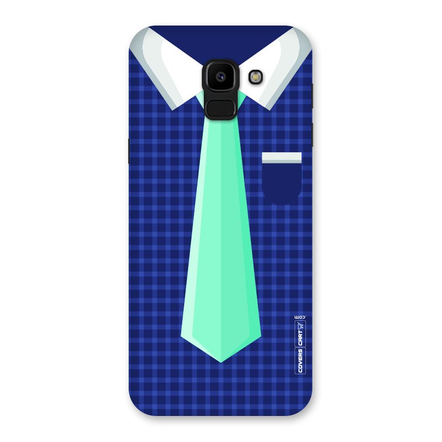 Checked Shirt Tie Back Case for Galaxy J6