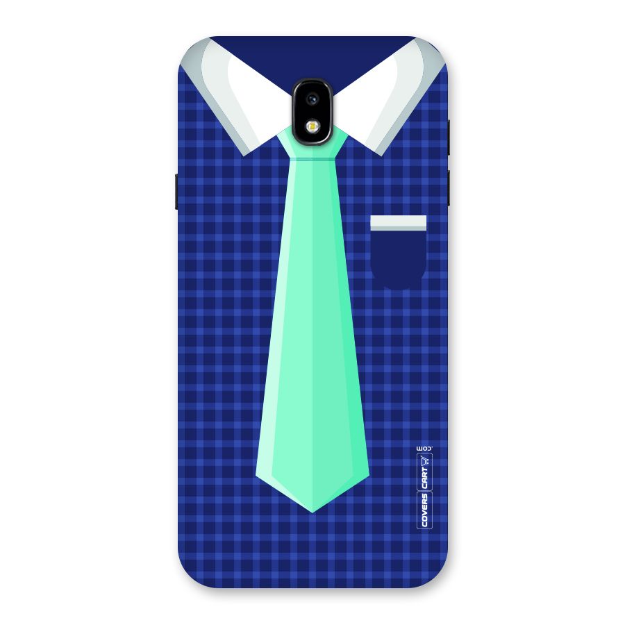 Checked Shirt Tie Back Case for Galaxy J7 Pro