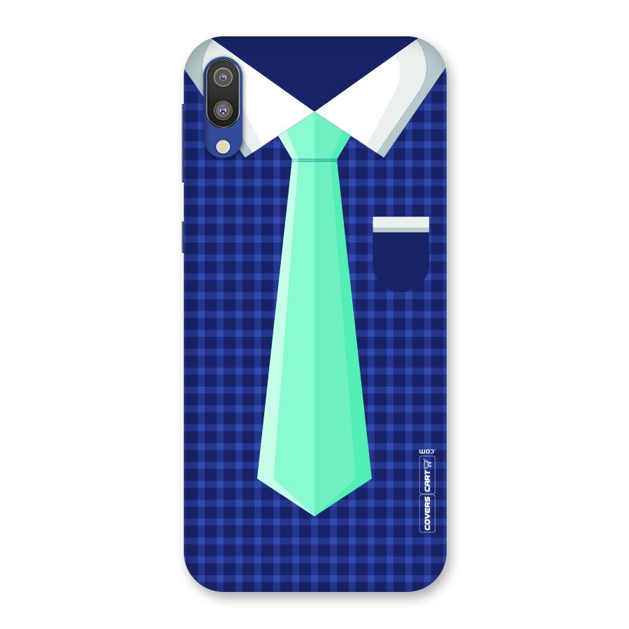 Checked Shirt Tie Back Case for Galaxy M10