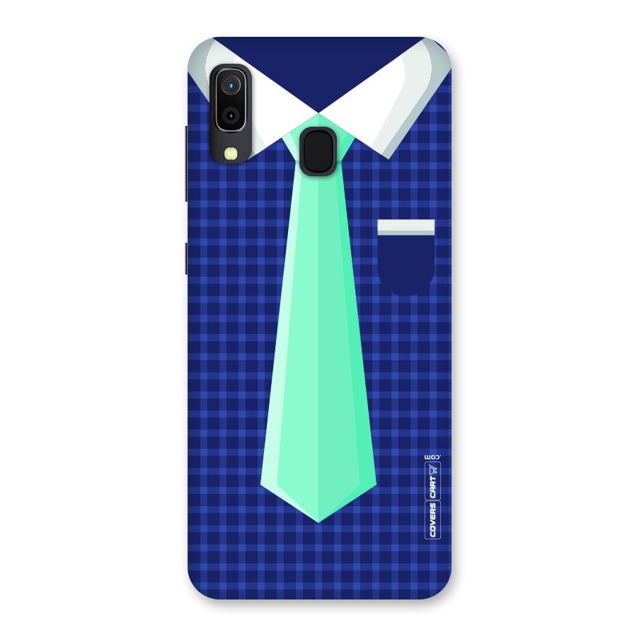Checked Shirt Tie Back Case for Galaxy M10s