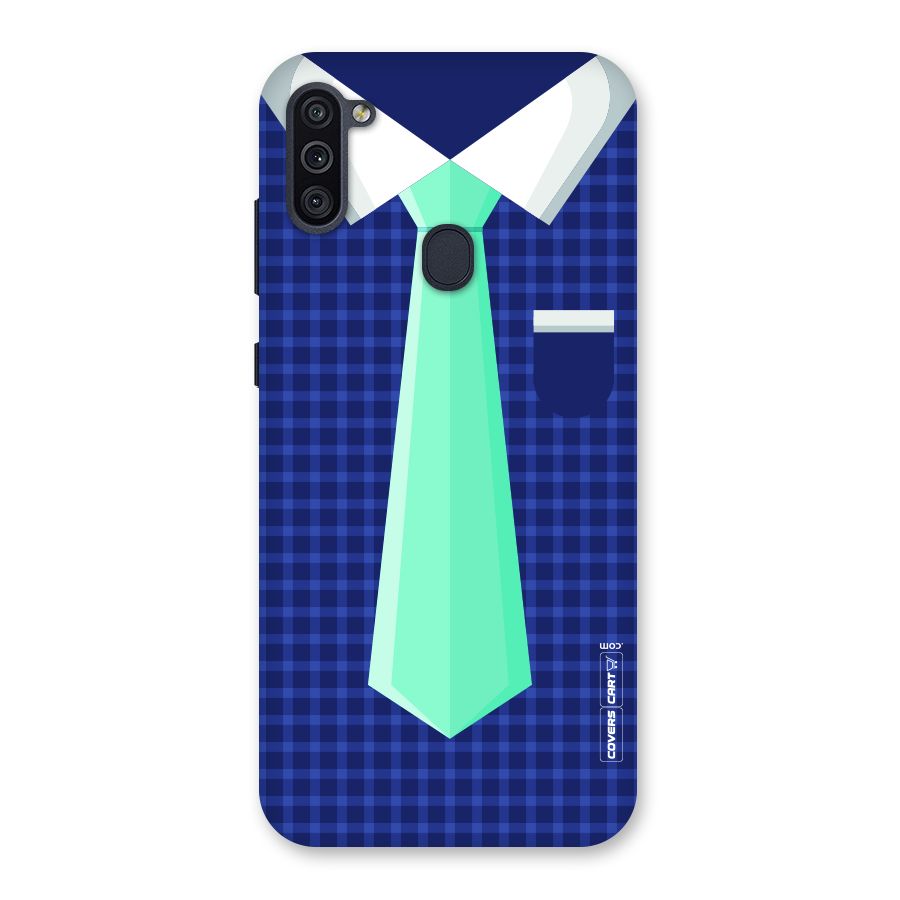 Checked Shirt Tie Back Case for Galaxy M11