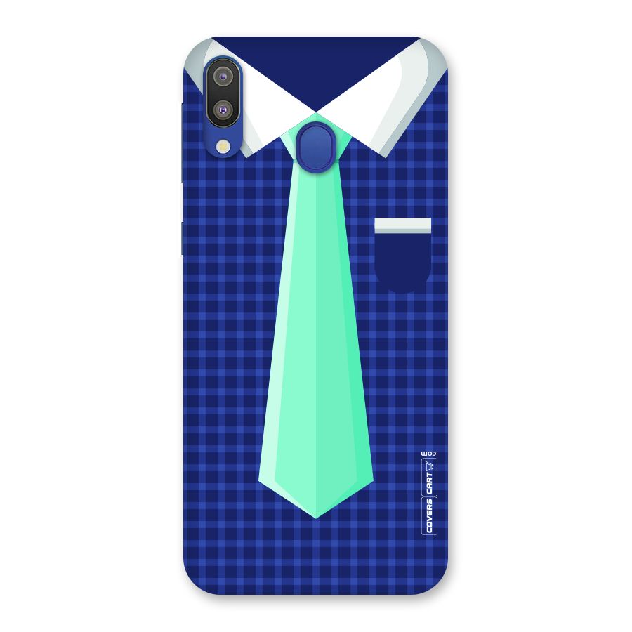 Checked Shirt Tie Back Case for Galaxy M20