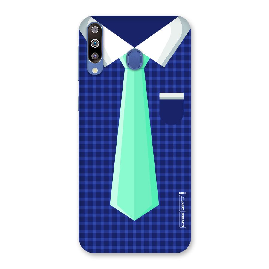 Checked Shirt Tie Back Case for Galaxy M30