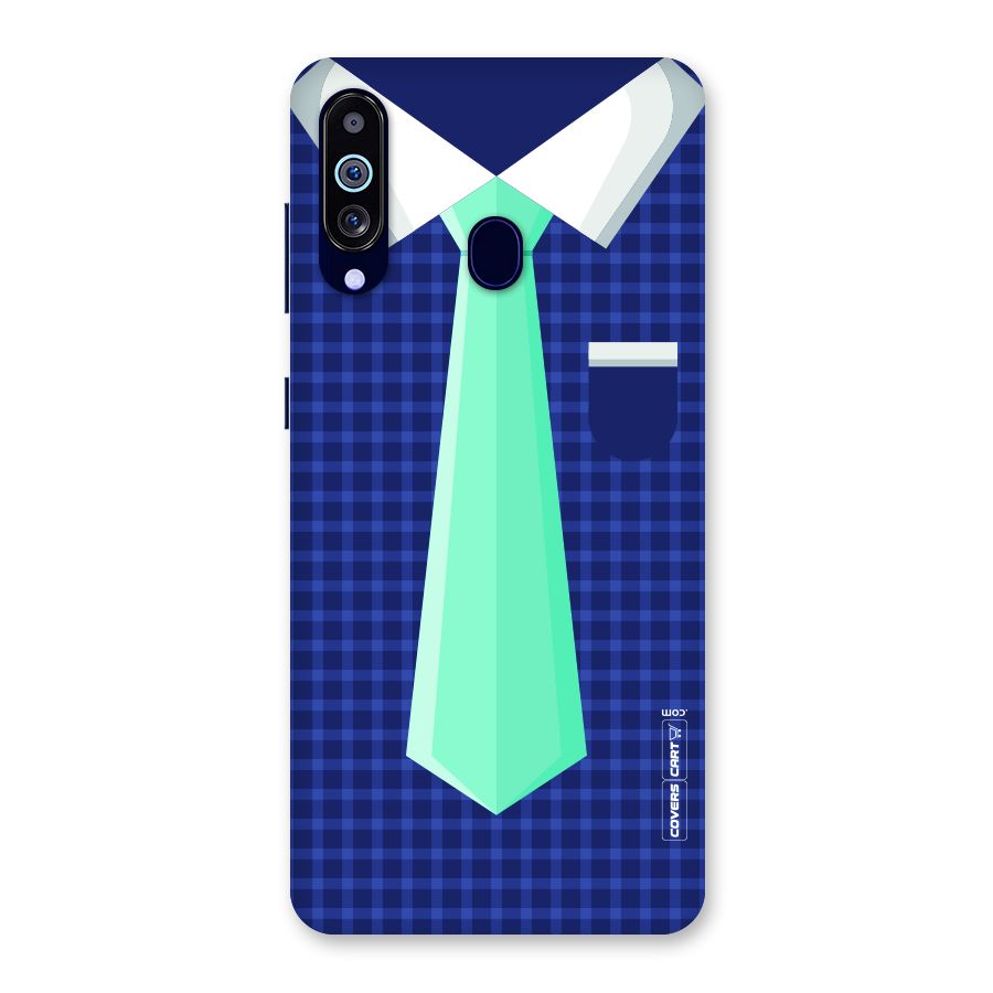 Checked Shirt Tie Back Case for Galaxy M40