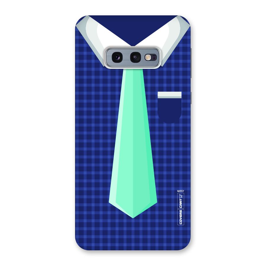 Checked Shirt Tie Back Case for Galaxy S10e