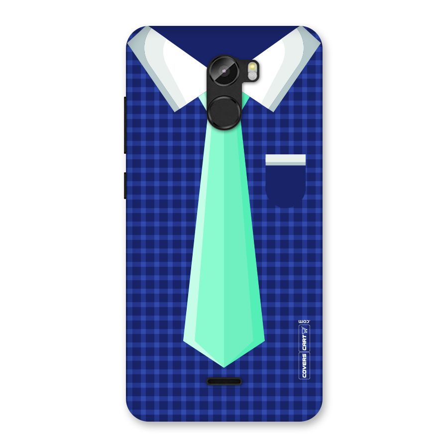 Checked Shirt Tie Back Case for Gionee X1
