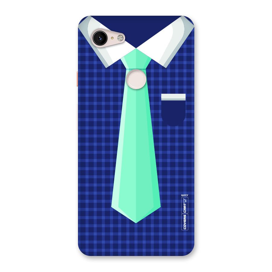 Checked Shirt Tie Back Case for Google Pixel 3 XL