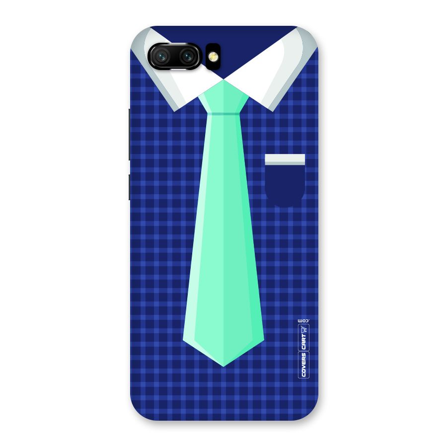 Checked Shirt Tie Back Case for Honor 10