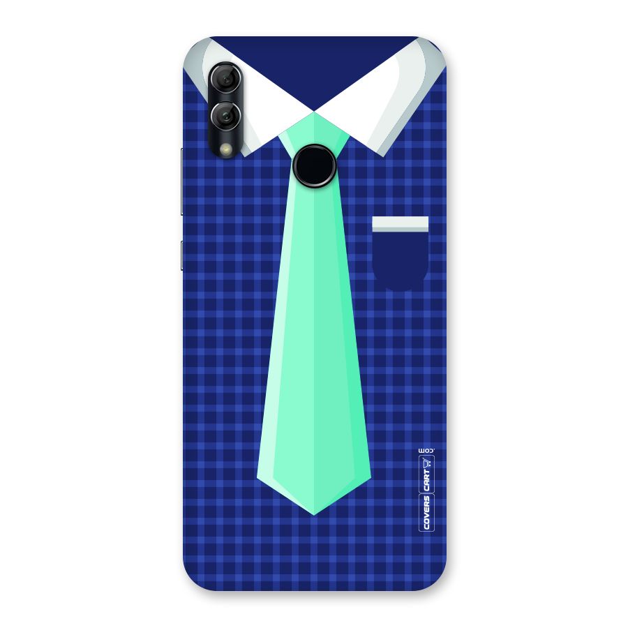 Checked Shirt Tie Back Case for Honor 10 Lite