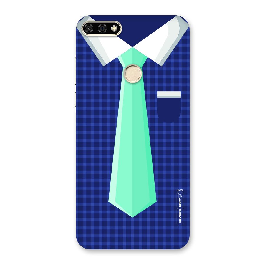 Checked Shirt Tie Back Case for Honor 7A
