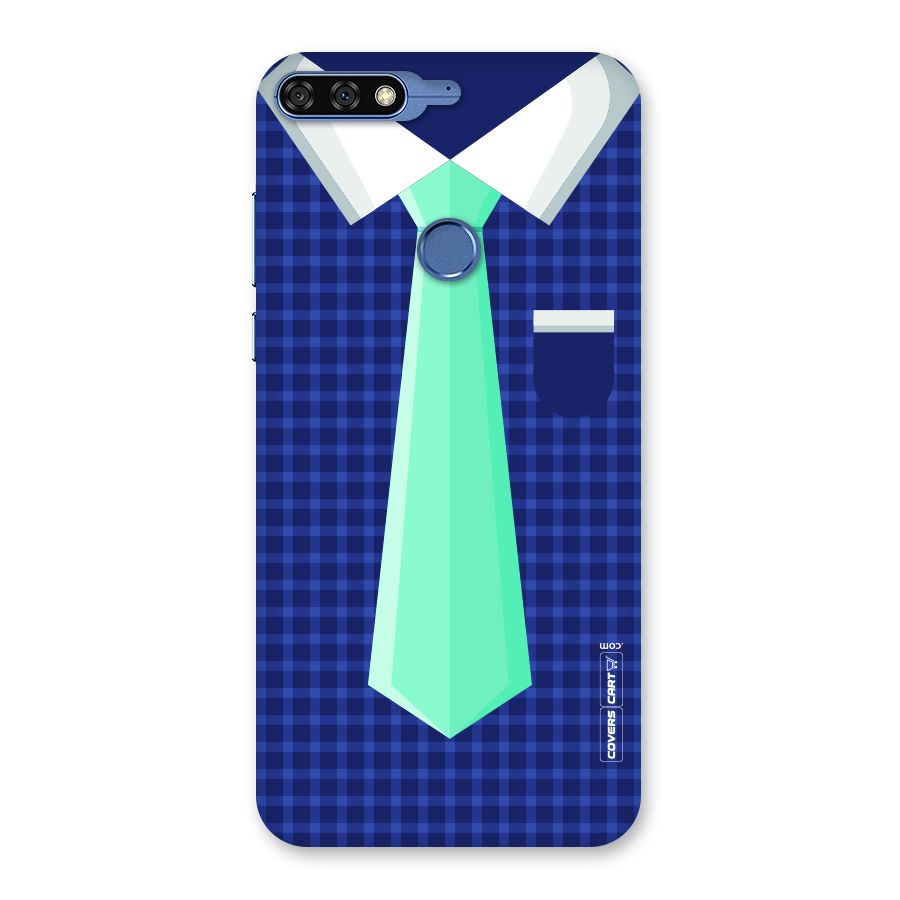 Checked Shirt Tie Back Case for Honor 7C
