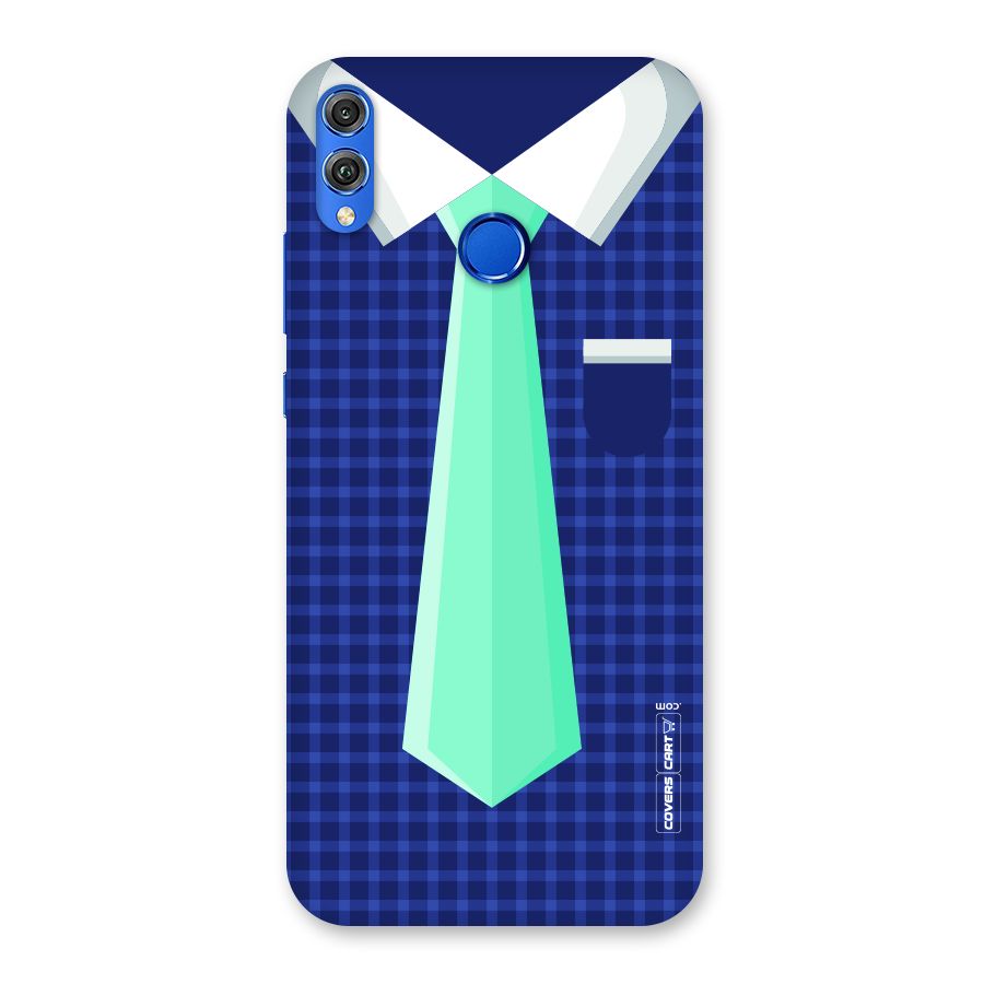 Checked Shirt Tie Back Case for Honor 8X