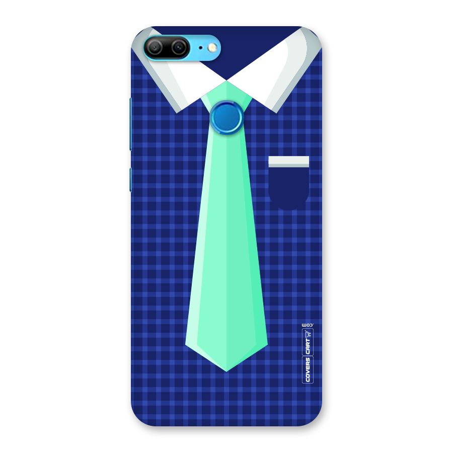 Checked Shirt Tie Back Case for Honor 9 Lite