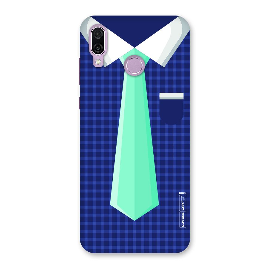 Checked Shirt Tie Back Case for Honor Play
