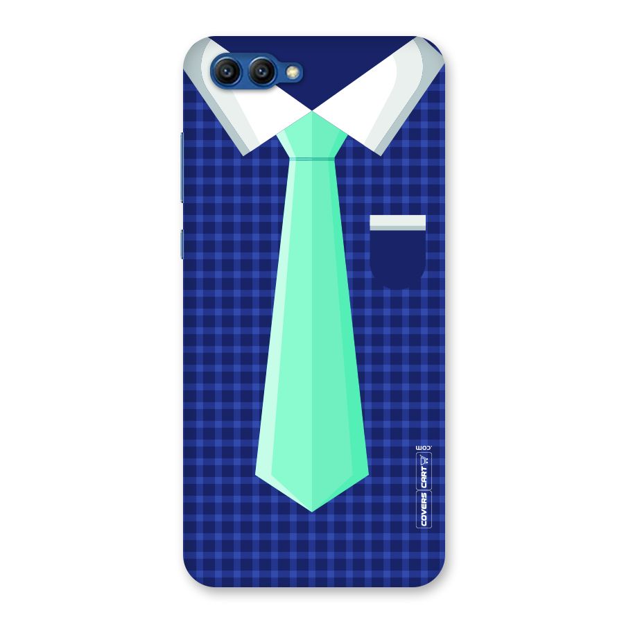 Checked Shirt Tie Back Case for Honor View 10
