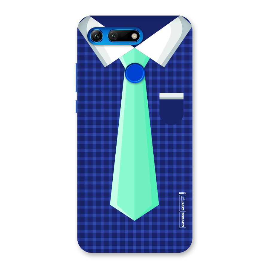 Checked Shirt Tie Back Case for Honor View 20