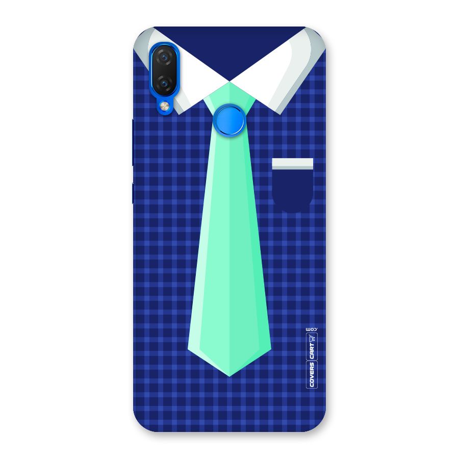 Checked Shirt Tie Back Case for Huawei P Smart+