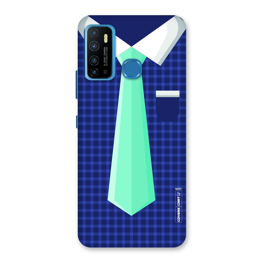 Checked Shirt Tie Back Case for Infinix Hot 9