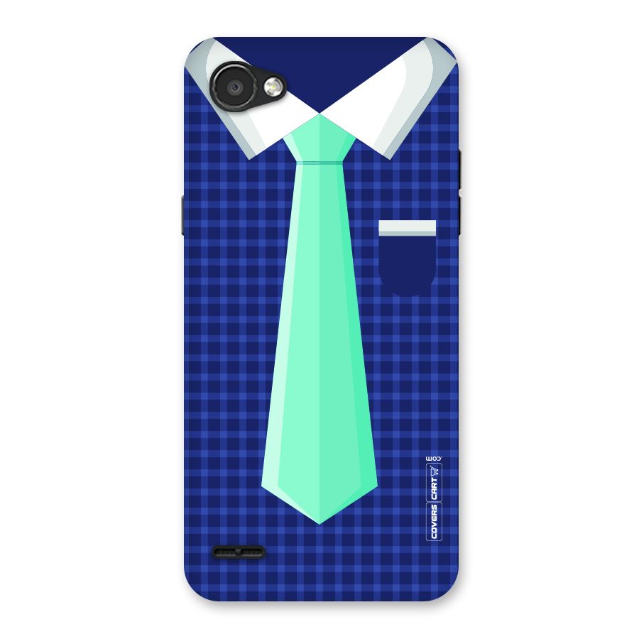 Checked Shirt Tie Back Case for LG Q6