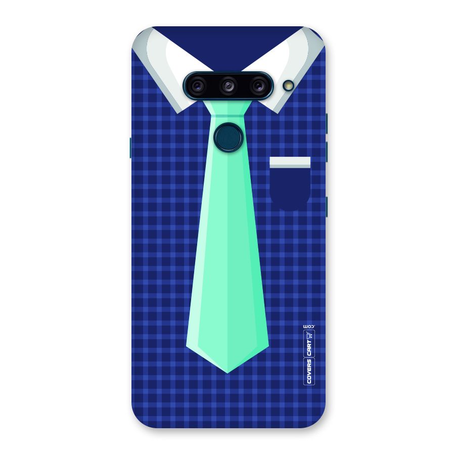 Checked Shirt Tie Back Case for LG  V40 ThinQ
