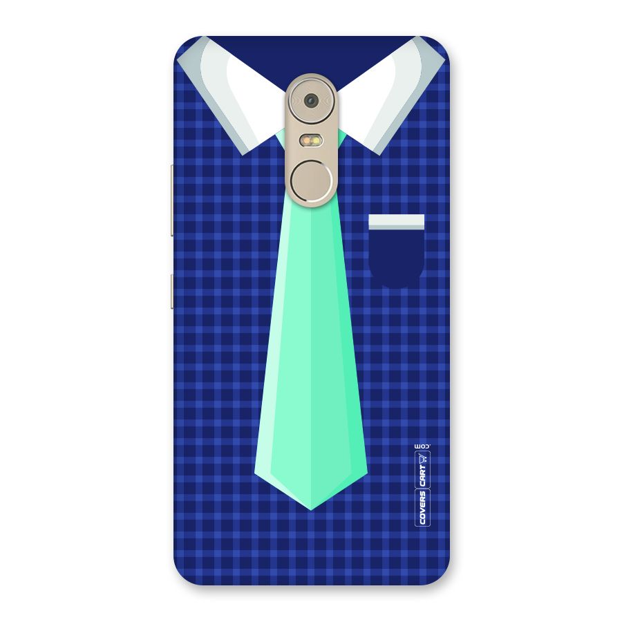 Checked Shirt Tie Back Case for Lenovo K6 Note