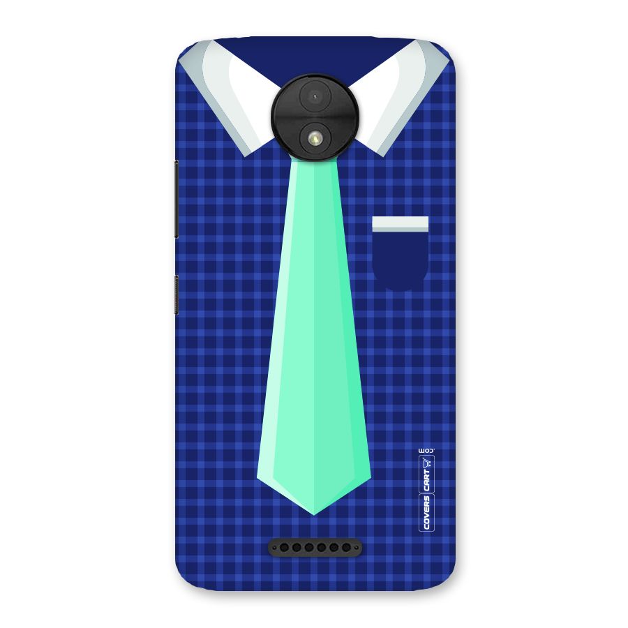 Checked Shirt Tie Back Case for Moto C