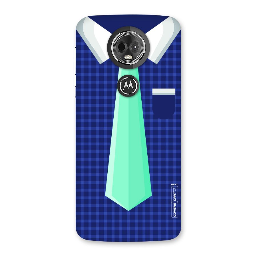 Checked Shirt Tie Back Case for Moto E5 Plus