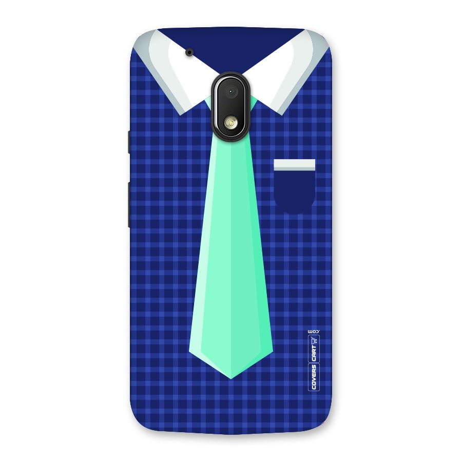 Checked Shirt Tie Back Case for Moto G4 Play