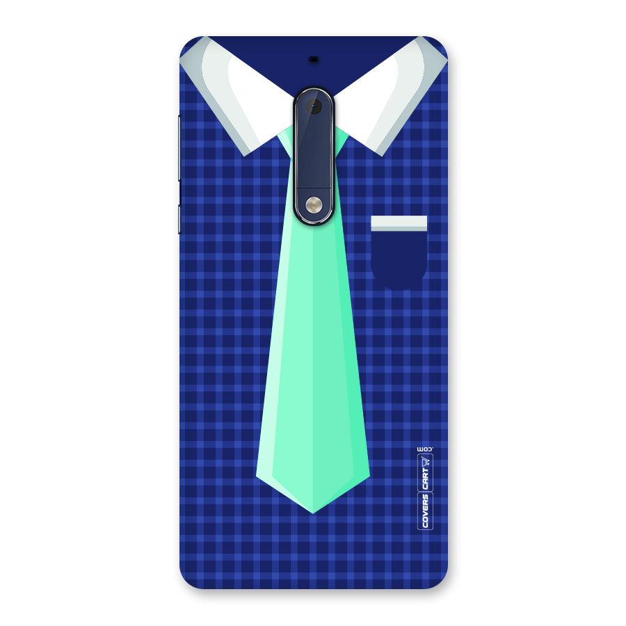 Checked Shirt Tie Back Case for Nokia 5