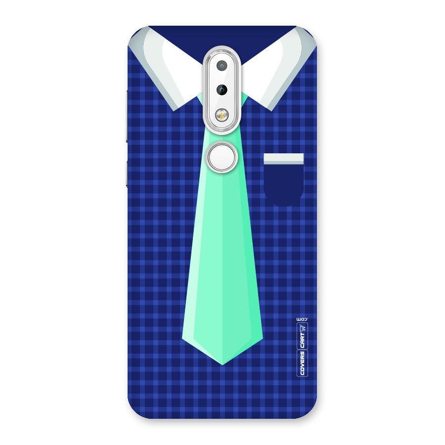 Checked Shirt Tie Back Case for Nokia 6.1 Plus