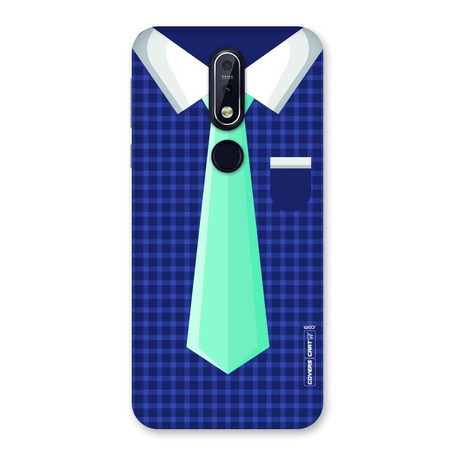 Checked Shirt Tie Back Case for Nokia 7.1