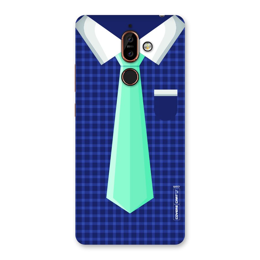 Checked Shirt Tie Back Case for Nokia 7 Plus