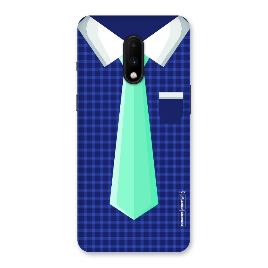 Checked Shirt Tie Back Case for OnePlus 7