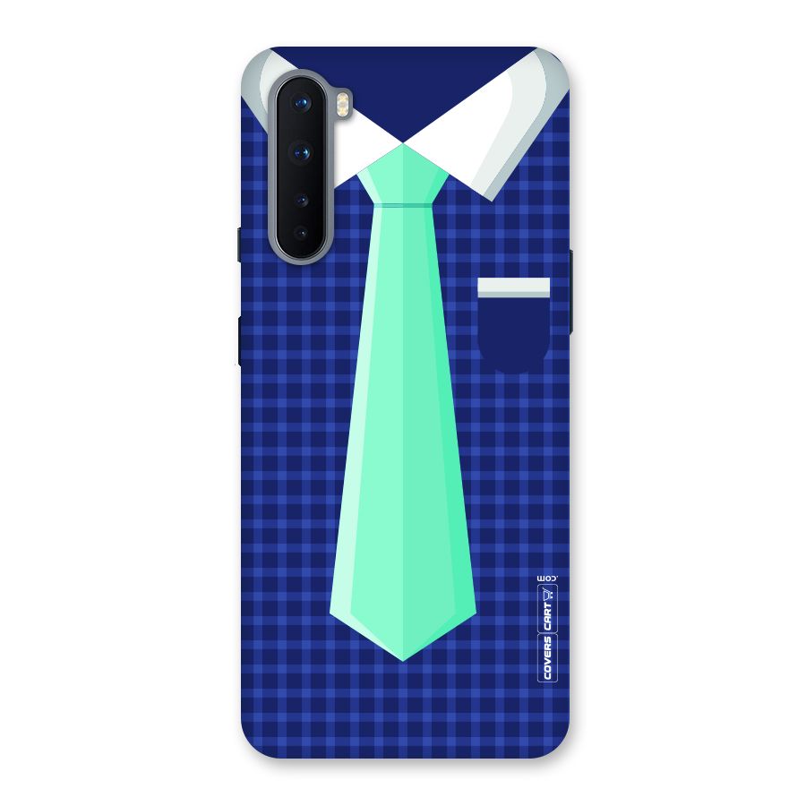 Checked Shirt Tie Back Case for OnePlus Nord