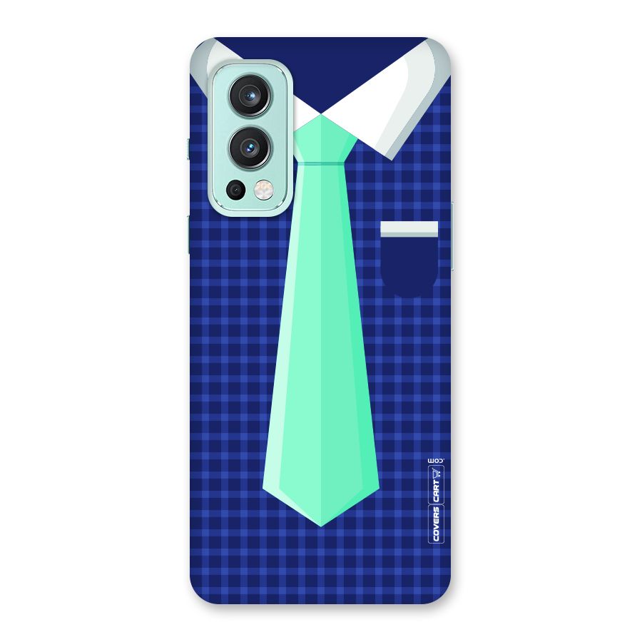 Checked Shirt Tie Back Case for OnePlus Nord 2 5G