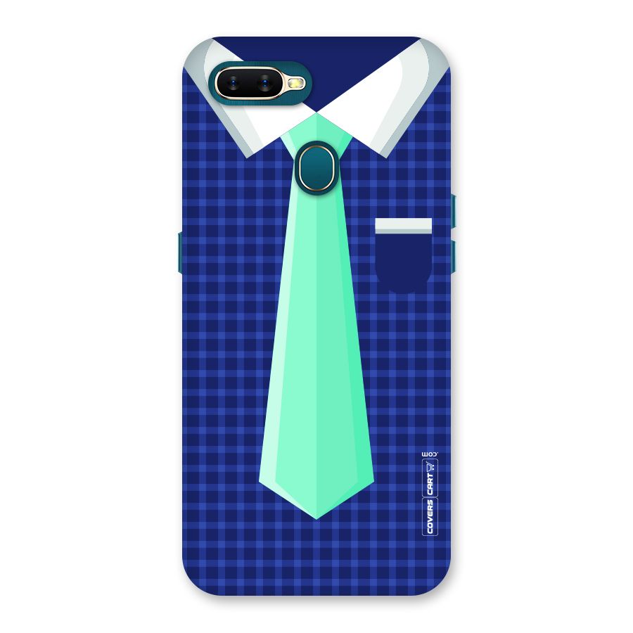 Checked Shirt Tie Back Case for Oppo A11k