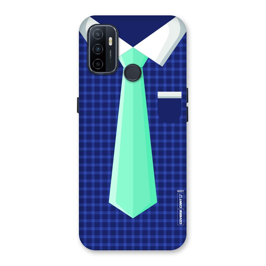 Checked Shirt Tie Back Case for Oppo A32
