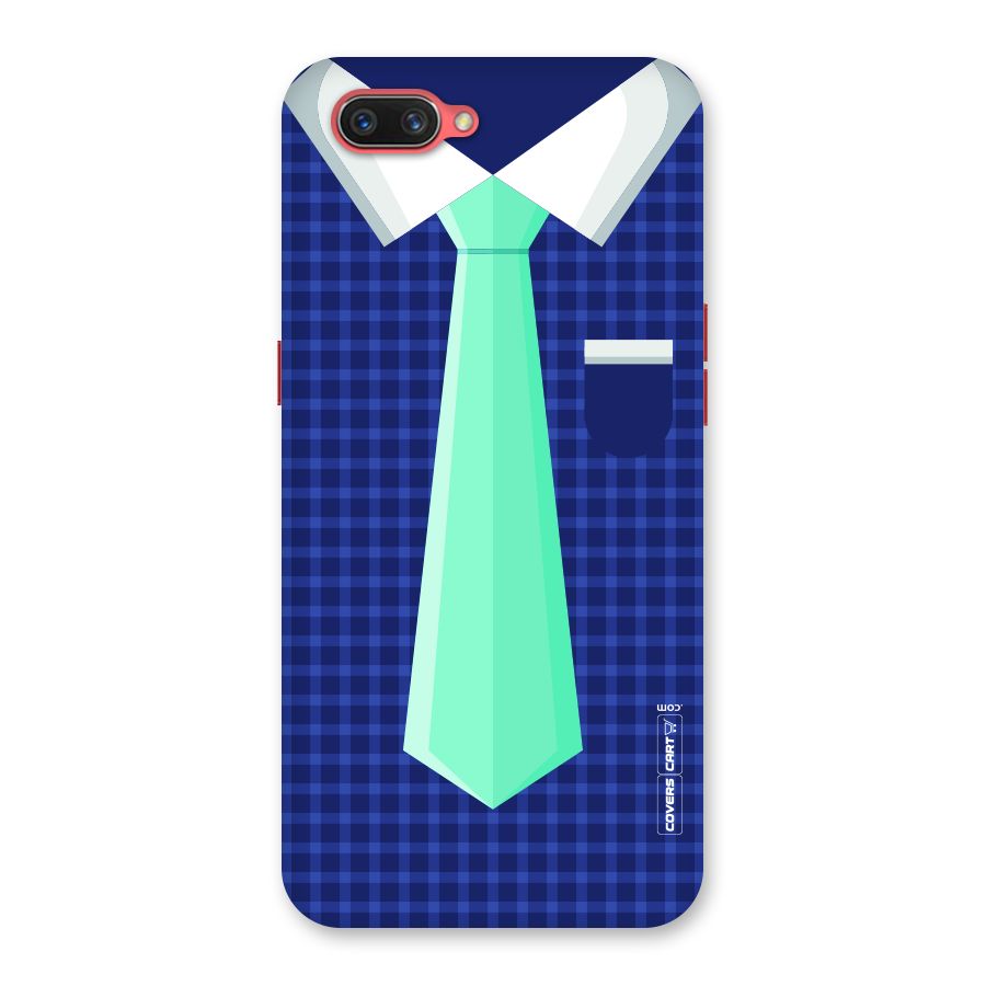 Checked Shirt Tie Back Case for Oppo A3s