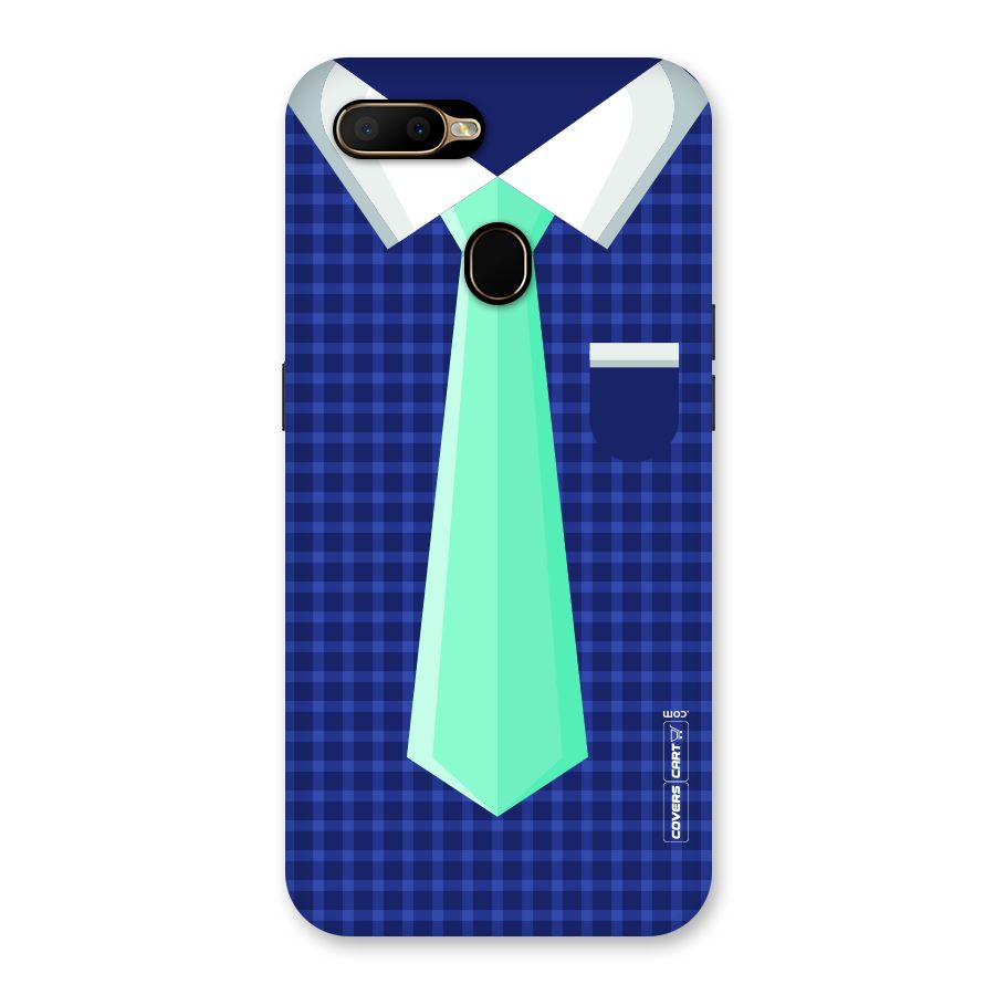 Checked Shirt Tie Back Case for Oppo A5s