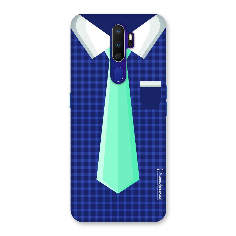 Checked Shirt Tie Back Case for Oppo A9 (2020)