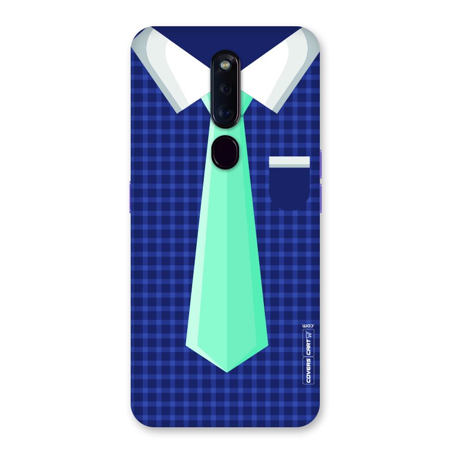 Checked Shirt Tie Back Case for Oppo F11 Pro