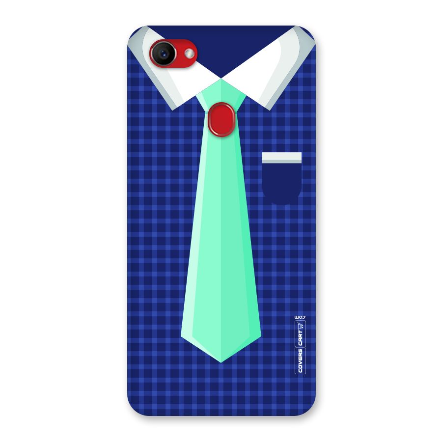 Checked Shirt Tie Back Case for Oppo F7