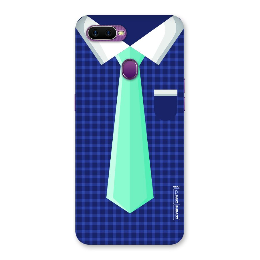 Checked Shirt Tie Back Case for Oppo F9